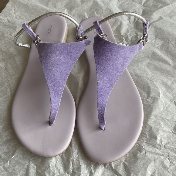 COX Leather/Suede Sandals Lavender Color NWOT - Picture 3 of 11